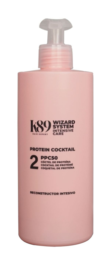 Imagine Tratament cu keratina hidrolizata cocktail de proteine de reconstructie intensiva a parului degradat Pas 2 Wizard System K89 Hair Expert